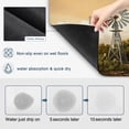 thumbnail image 3 of Windmill Dish Drying Mats for Kitchen Counter, Windmill Farmhouse Sunset Field Trees Rustic Absorbent Coffee Bar Mat with Non-slip Rubber Backed Quick Drying Dish Rack Pad 16"x24", 3 of 9