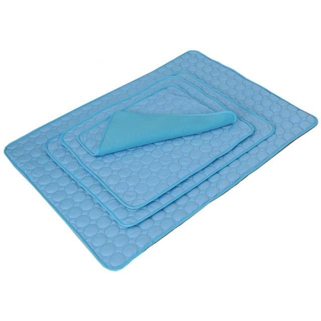 Methold Alfombrilla de refrigeración para perros de verano, alfombrilla transpirable para mascotas, alfombrilla para perros pequeños y medianos, manta Suministros para perros Azul 100*70cm Methold JJ24375-04