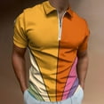 thumbnail image 2 of 70s Retro Gallery Men Zipper T-shirt Summer Casual Short Sleeve T-shirt Top, 2 of 7