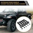 thumbnail image 3 of Kit de cubierta del mango de la puerta exterior y de la puerta trasera para Jeep Wrangler JK JKU Patrón de fibra de carbono, 3 of 6