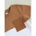 thumbnail image 6 of LMLYSoH 2Pcs Toddler Boy Summer Outfits, Short Sleeve Contrast Color T-Shirt + Pocket Shorts Set, 6 of 9