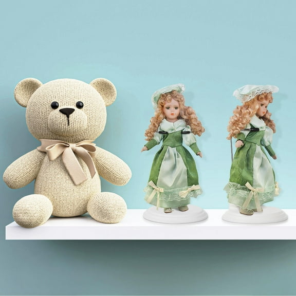 Uonlytech Doll Stands 4Pcs Figure Display Stand White PVC Iron Collectors