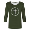 thumbnail image 4 of EGNMCR Easter T-shirt Imprimé de Pâques T-Shirts Graphiques pour Femmes T-Shirts pour Femmes Mode pour Femmes Easter Jour Fleur Oreilles de Lapin T-shirt Imprimé Manches 3/4 Blouse Col Rond Hauts Décontractés T-shirt pour Femmes, 4 of 4