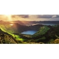 thumbnail image 2 of Claude Castor, Jean 14x9 Black Ornate Wood Framed with Double Matting Museum Art Print Titled - Azores - Sete Cidades Panorama, 2 of 4