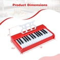 thumbnail image 3 of Costway 30 Keys Kids Piano Keyboard with Removable Music Stand, One-key Start Function Red, 3 of 10