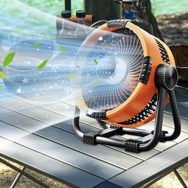 ¡Gran Ahorro!, Ventilador de camping nuevo 2024 con luz nocturna potente y multifuncional, recargable, para colgar, control remoto inteligente Akmoler