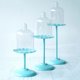 thumbnail image 5 of small cake Stand Cupcake Plate con Tapa Clear Wedding Party de Cumpleaños Cyan , tal se describe Medio, 5 of 9