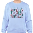 thumbnail image 2 of To the North Pole and Back Sweatshirt Unisex Small Light Blue, 2 of 5