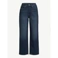 thumbnail image 6 of Free Assembly Women's Super High Rise Cropped Wide-Leg Straight Jeans, 26” Inseam for Regular, Sizes 0-22, 6 of 7
