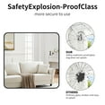 thumbnail image 5 of VONIGEE Black Bathroom Mirror 30x30 Inch, Large Square Wall Mirror with Aluminum Frame Rounded Corner, Vanity Mirror for Bathroom, Bedroom, Living Room, Entryway, Wall Mounted, 5 of 7