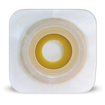 Convatec Esteem synergy Ostomy Skin Barrier - 411659BX - Large Stoma (1-1/4" - 1-3/4", Yellow) / 5" x 5" Barrier, 10 Each / Box