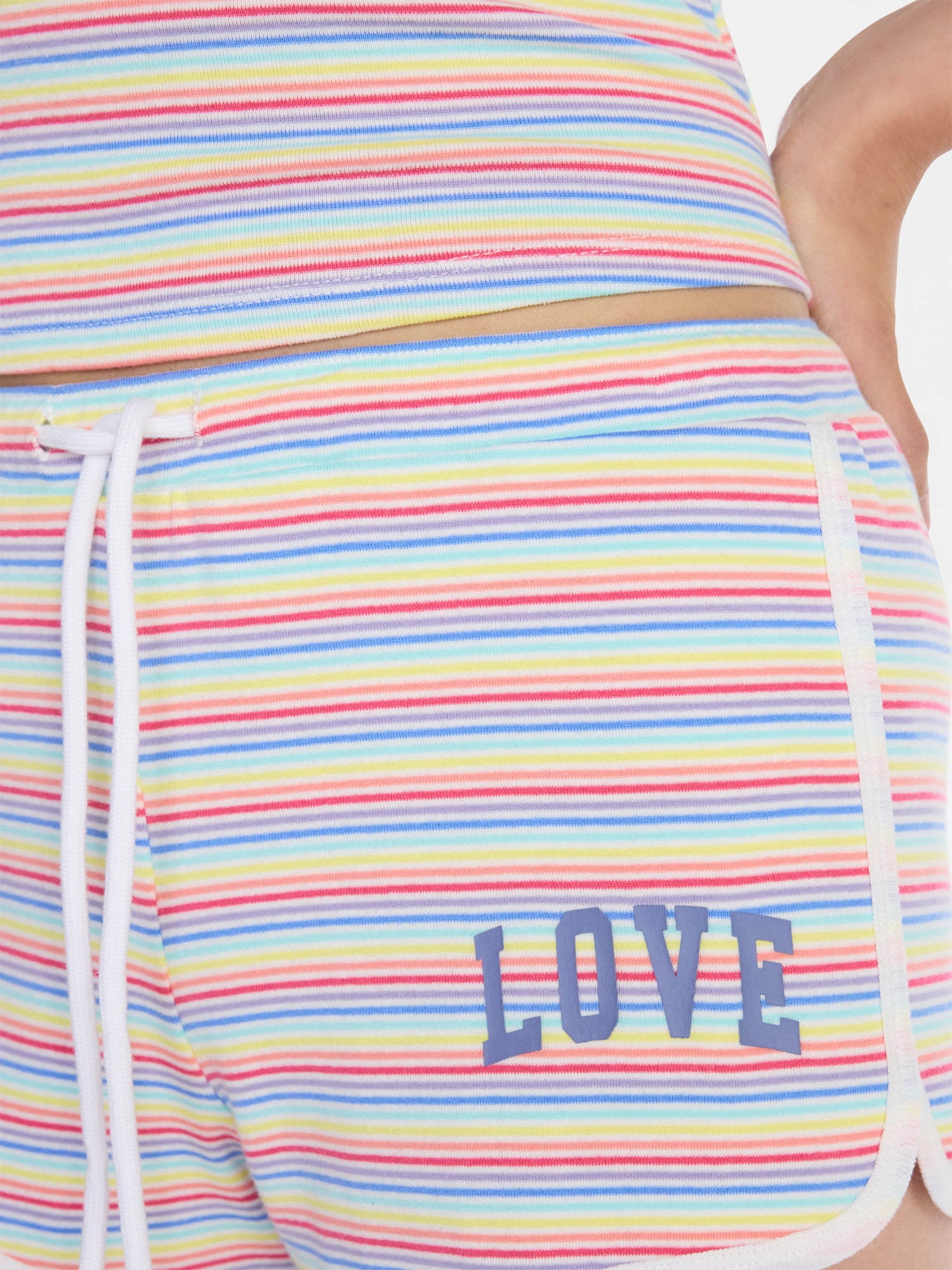 No Boundaries Pride Striped Dolphin Shorts, Women's XXS-XXL
