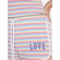 thumbnail image 4 of No Boundaries Pride Striped Dolphin Shorts, Women's XXS-XXL, 4 of 5