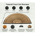 thumbnail image 4 of A1HC 30"x48" Natural Coir & Rubber Sunburst Half-Round Door Mat, Heavy-Duty, Low-Pile, Durable Outdoor Welcome Mat, 4 of 7