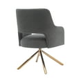 thumbnail image 5 of Mid-Century Modern Water and Stain Resistant Boucle Fabric Upholstered Swivel Accent Chair, Gray, 5 of 5