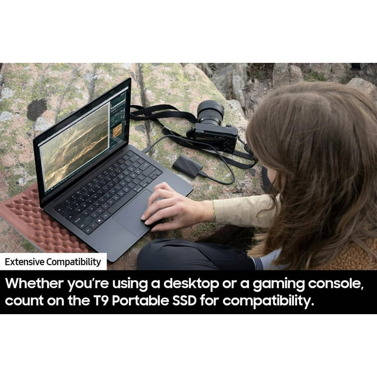 PC周辺機器 SAMSUNG - Samsung T9 1TB Samsung 1TB T9 Portable SSD, USB 3.2 Gen 2x2, 2000MB/s Speed
