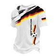 thumbnail image 6 of Soccer Cup 2026 Jersey for Men, Crew Neck Short Sleeve Deutschland Brushstroke Graphic Tee with Waffle Knit Texture - Moisture-Wicking Athletic Top for Match Day & Gym White XXXXL, 6 of 7