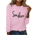 thumbnail image 2 of Aloohaidyvio Long Sleeve Tops,Fashion Women Casual Long Sleeve Printing Round Neck Loose T-Shirt Blouse Tops, 2 of 4