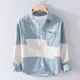 thumbnail image 3 of Camisa de hombre Cargo con bolsillo Camisas masculinas Moda azul 2024 Cuello Social Barato Marca Asia Hombre Trendyol Ropa popular coreana I, 3 of 4