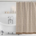 thumbnail image 2 of Pink Brown Floral Shower Curtain Set - Standard 72" x 72" Washable Bathtub Curtain with 12 Hooks, Spring Flowers Waterproof Fabric Stall Shower Curtains for Bathroom/Bathtub Décor, 2 of 6