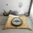 thumbnail image 6 of KLL Magnetic Old Compass On World Map Print Fleece Throw Blanket, Horizontal Fleece Bedding Cute Soft Blankets Comfy Fleece Flannel Plush Home Decor for Couch & Bed -80"x60", 6 of 9
