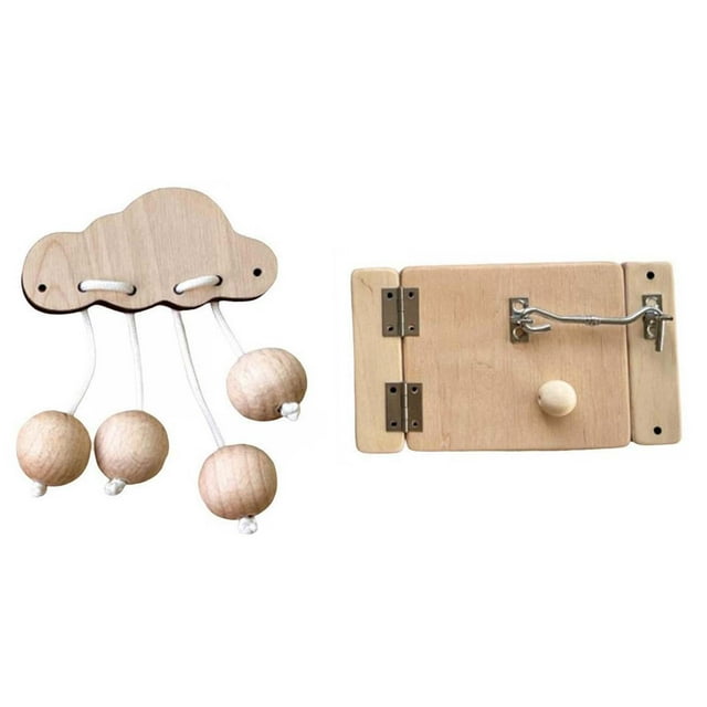 2x Tablero de actividades de madera con piezas para armar, accesorio educativo, juguetes de viaje para aviones Estilo H