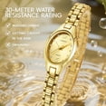 thumbnail image 3 of LIEBIG Small Gold Watches for Women Dainty Analog Ladies Quartz Watch Oval Case Waterproof, 3 of 9