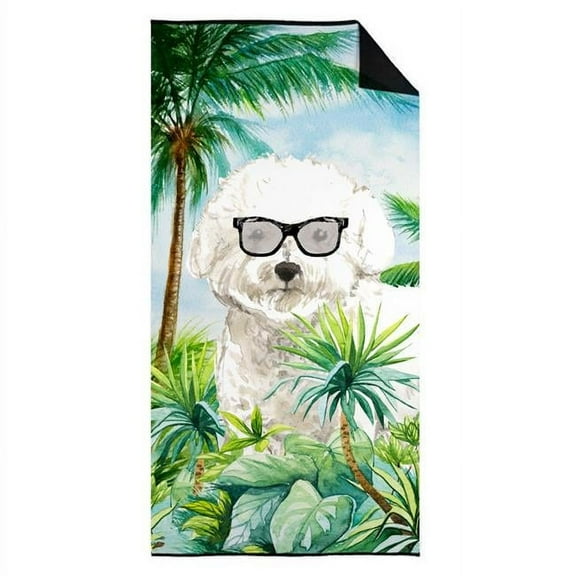 30 x 60 in. Bichon Frise Premium Beach Towel