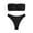 Black, variant on Odeerbi Halter Swimsuits for Women Fashion Color Matching Split Bikini Print High Waist Beachwear Set Black