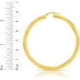 thumbnail image 2 of Floreo 10k Yellow Gold 50mm x 4mm High Polish Round Tube Hoop Earrings, 2 of 3