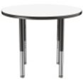thumbnail image 2 of ECR4Kids Round Dry-Erase Thermo-Fused Adjustable Activity Table Black/Black, Multiple Sizes/Types, 2 of 7