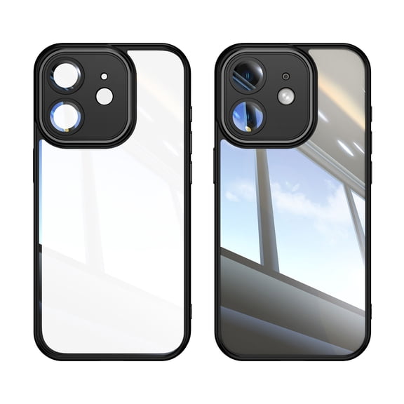 Strong Magnetic for iPhone 12 Phone Case, [Compatible with Magsafe][Anti Yellowing] [Camera Lens Protector]Slim Thin Shockproof Protective Cover Case for iPhone 12, Black