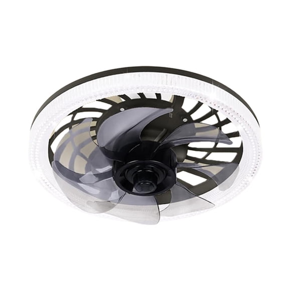 Ventilador de techo con luz multifuncional silencioso ajustable luz ventilador de techo luz Café