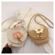 thumbnail image 4 of Granjero Gordo Bolso de mano tejido y bolsas de cosméticos, bolso de mano tejido elegante de playa de verano, bolso de hombro de 9,44 x 3,54 x 6,29 pulgadas (multicolor A), 4 of 4