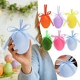 thumbnail image 2 of Flocked Easter Eggs Hanging Ornaments, Set of 6 Foam Decorative Eggs for Garland, Tree, Basket, Door & Wall, DIY Spring Holiday Party Craft and Home Celebration Decor, 2 of 9