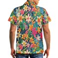 thumbnail image 3 of Garronmavis Hawaiian Plumeria Couples' Outfits Men's Button Up Shirt Comfortable Summer Beach Shirts and Women's Short Sleeve Shirts Light Hawaiian Party Blouse Tops, 3 of 8