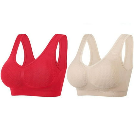 ZHENHONG Bras for Women Plus Size 2Pcs Gathering Bra Comfortable Corset Front Alternating Side Button Lace Bra Slim Shaping Bra Black Woman Blending Bra XXL