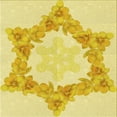 thumbnail image 1 of Ahgly Company Machine Washable Indoor Square Transitional Yellow Area Rugs, 4' Square, 1 of 7