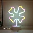 thumbnail image 3 of LINLIN Shamrock Neon Light Sign, LED Neon Sign with Holder Base Table Lamps, Battery Powered/USB Neon Lights for Room Party Table Art Dormitory Decorative Signs, 3 of 7
