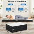 thumbnail image 6 of MAYEERTY 4" Tri-Folding Memory Foam Mattress - Portable Foldable Floor Bed, Non-Slip - Camping & Guest Use, Single, 6 of 13