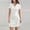 White, variant on Naittoop Lapel V Neck Ribbed Knit Mini Dress for Women 2026 Slim Fitted Short Sleeve Pullover Sexy Bodycon Sweater Dresses