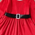 thumbnail image 3 of RIJOPUTY Matching Christmas Dresses for Sisters Christmas Dress Girls Size 12 White Christmas Casual Dress Dresses with Pockets Family Photo Outfits, Red 18-24 Months, 3 of 6