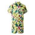 thumbnail image 6 of Caoirhny Men's Hawaii Shirt Suits, Fashion Printed Button Down Short Sleeve Shirt + Beach Shorts Set, 6 of 9