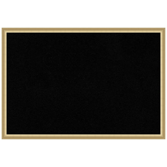 Amanti Art Black Cork Board Framed Florence Gold Bulletin Board 38 in. x 26 in.