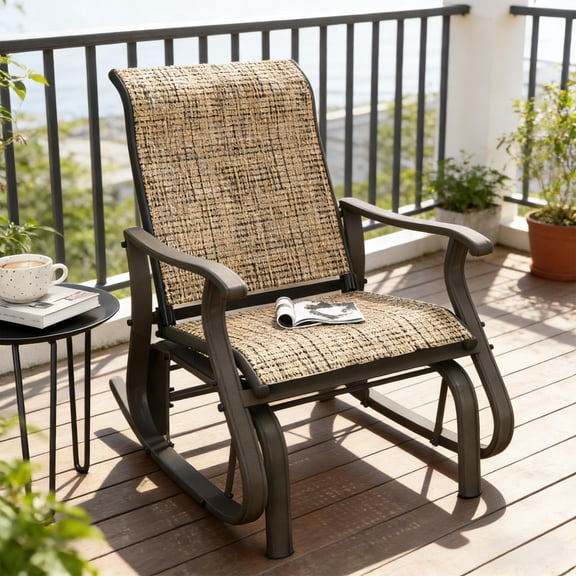 ChromaCore Outdoor Swing Glider Chair,W/Study Metal Frame for Garden for Backyard,Garden and Porch