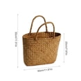 thumbnail image 4 of Cadancy Woven Basket with Handles Handmade Seagrass Storage Baskets Rattan Wicker Gift Bag for Picnic Beach Grocery Shopping Bathroom Bedroom Living Room Home Organization, 4 of 7