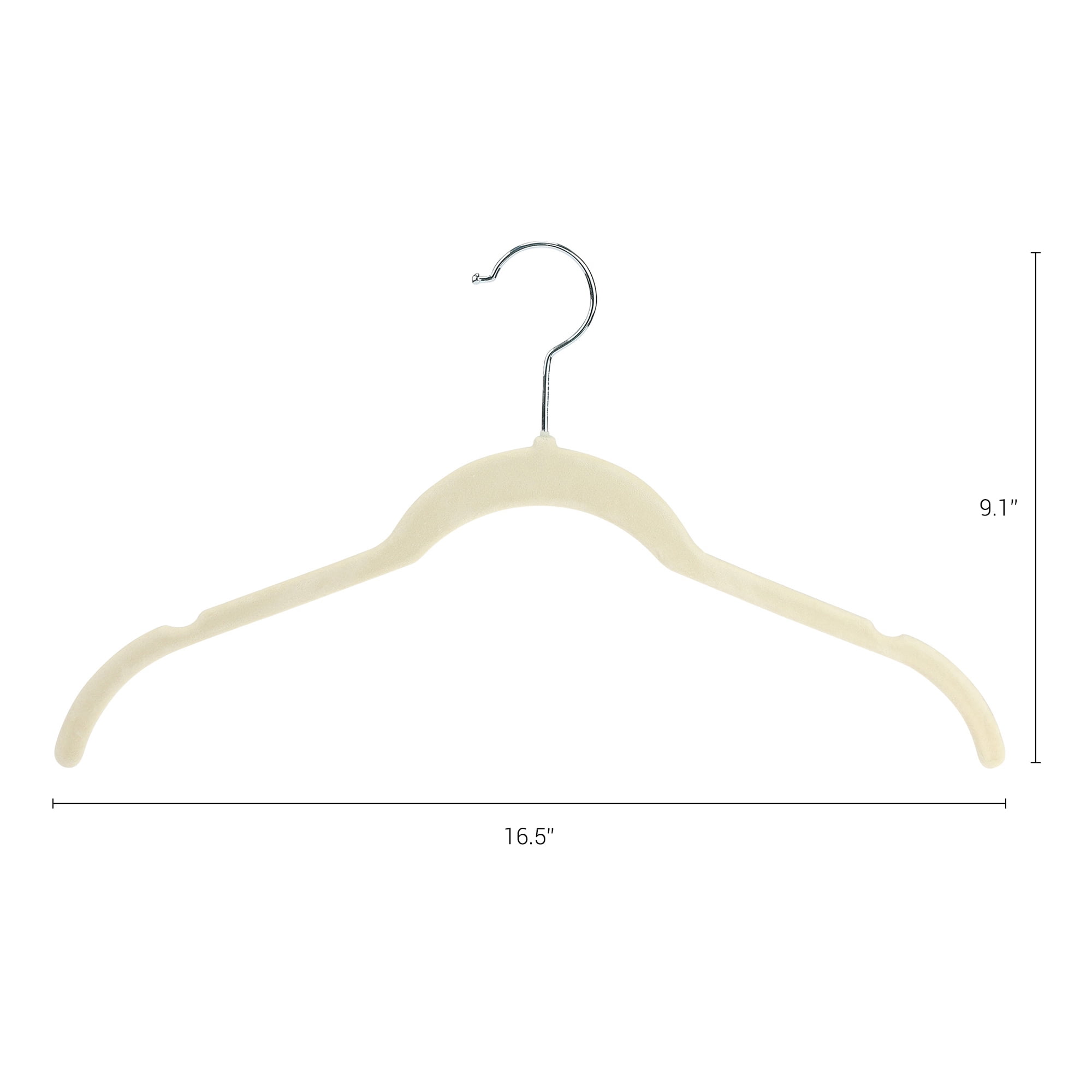 REGALWOVEN 10 Packs Velvet Non-Slip Hangers with Pinch Clips, Durable Space Saving Clothes Hangers for Clothing, Closet, Coats, Pants, or Shirts Khaki