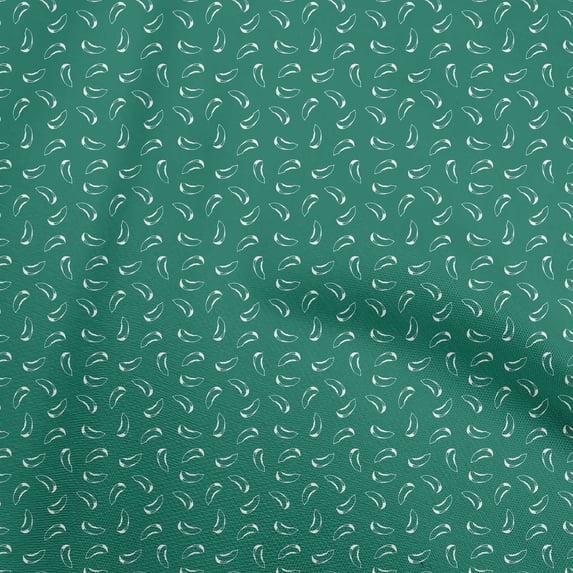 oneOone Viscose Chiffon Teal Green Fabric Peach Sewing Material Print Fabric By The Yard 42 Inch Wide