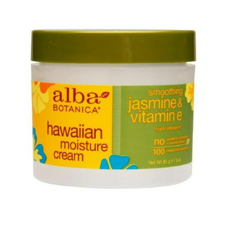 Alba Botanica Crème hydratante hawaïenne, Jasmine et vitamine E, 3 oz (Pack of 6)