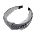 thumbnail image 1 of 1 Uds. Diademas anudadas para mujer, accesorios para el cabello con diadema con nudo de cuentas a la moda, gris, 1 of 1